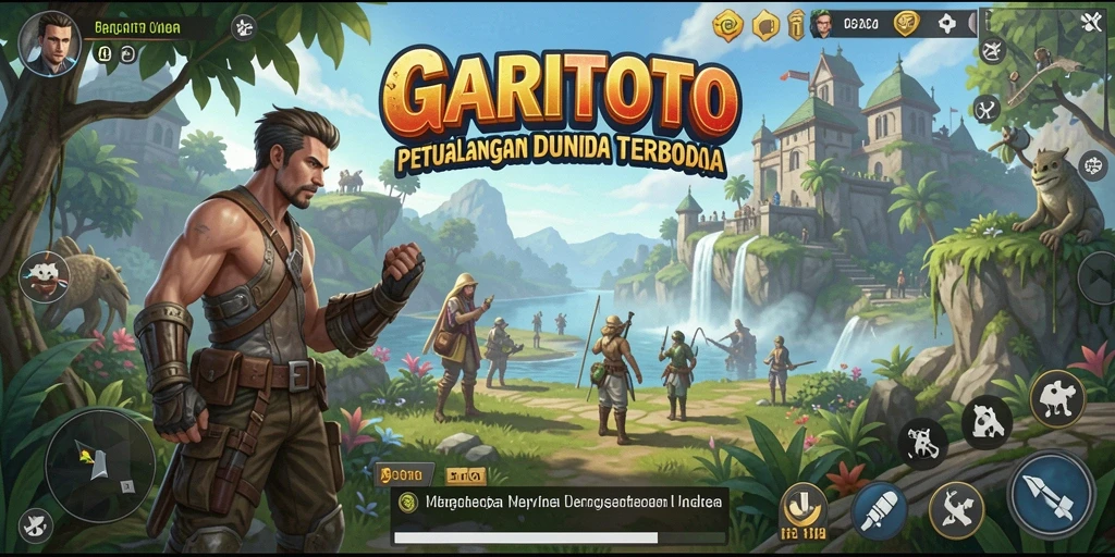 Screenshot GARITOTO menampilkan pemain menjelajahi dunia yang luas dengan grafik indah.