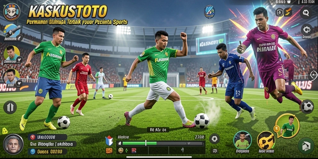 Screenshot utama KASKUSTOTO menampilkan gameplay seru olahraga.