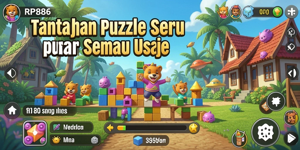 Tangkapan layar gameplay RP886 menunjukkan puzzle menarik yang harus diselesaikan.