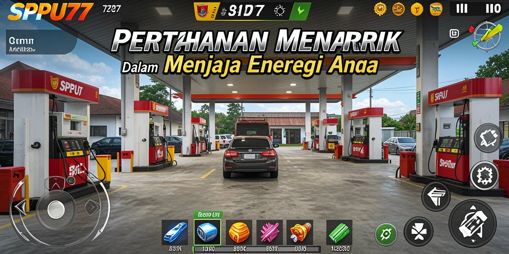 Tampilan gameplay SPBU77 yang mengesankan dalam mode Tower Defense.