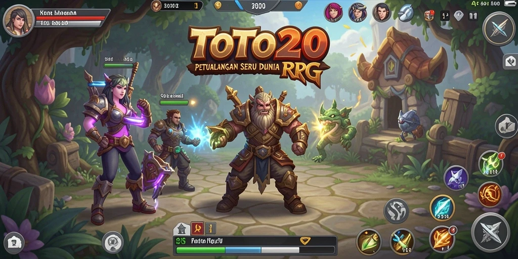 Tampilan gameplay RPG TOTO20 yang seru dan menantang.